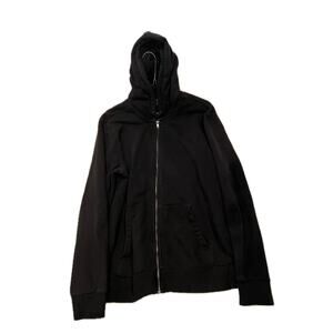 H&M Regular Black Full Zip Hoodie Mens Large